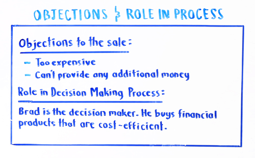 Objections & Role in Process
