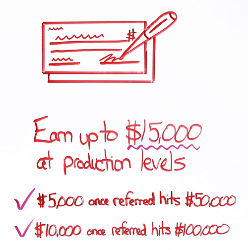 earn up to $15,000 at production levels